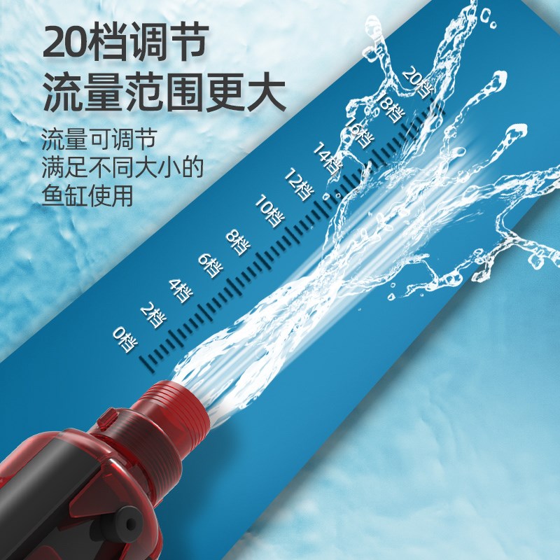 鱼缸变频底吸抽水泵超静音循环过滤清理鱼便防干烧家用潜水泵