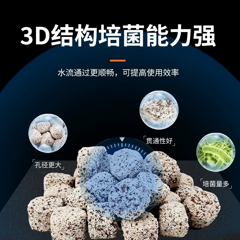 ac滤材抑制跌酸上升PH鱼缸过滤材料水族箱稳定降低珊瑚骨硝化细菌