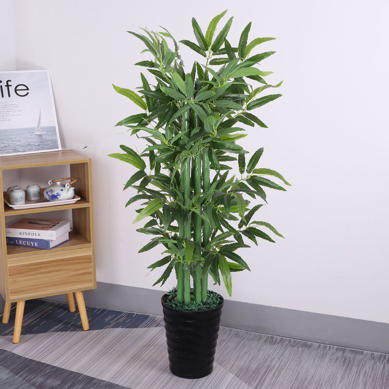 仿真绿色植物假竹子室内客厅大型落地商店装饰仿真植物假树盆景栽