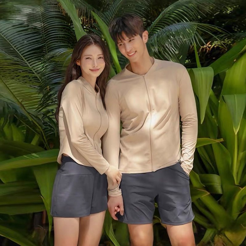 韩国潜水服女防晒速干浮潜泳衣长袖长裤分体情侣男士冲浪潜水衣女