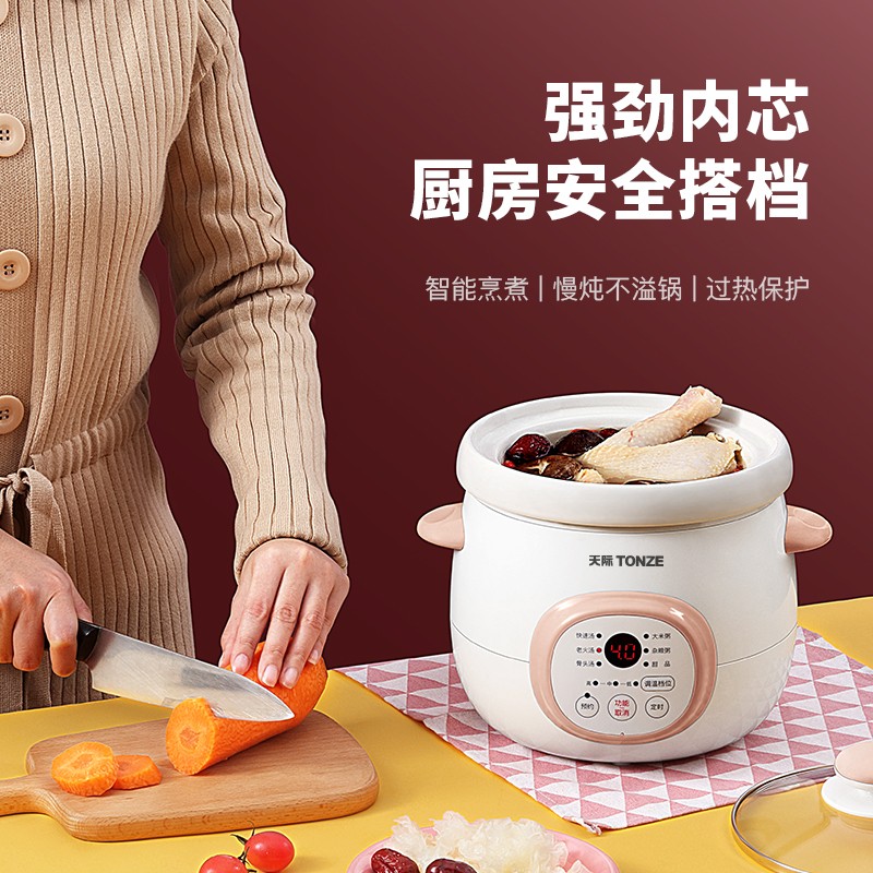天际宝宝副食品锅婴儿专用电炖锅BB煲粥电粥锅小型煮粥煮饭炖锅炖