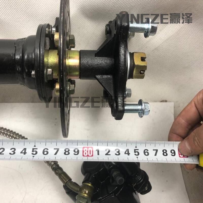 自制三轮摩托车改装四轮卡丁车沙滩车配件链条差速后桥双碟刹后轴
