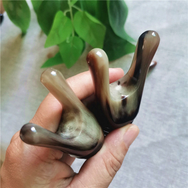 天然牛角鼻子按摩器眼睛颈椎海参二脚正品高原白牦牛点穴拨筋棒纯