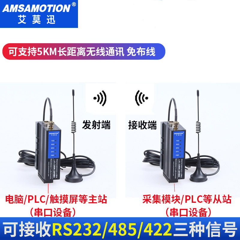 lora无线透传模块SX1278数传电台 RS485/232无线射频串口收发模块