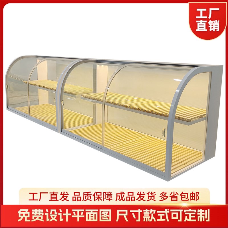 面包柜面包中岛边柜糕点桃酥饼干展示柜食品玻璃商用展示货架定制