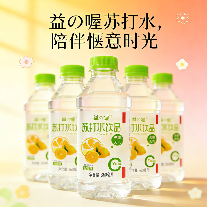 益喔无汽苏打水无糖0脂清甜360ml