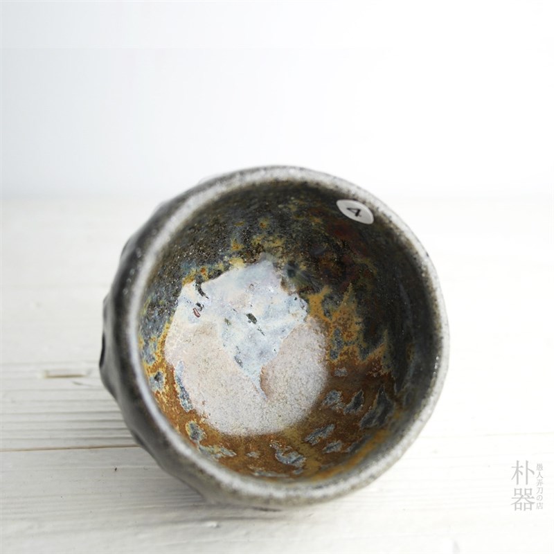 全手工柴烧手捏杯 自然落灰 大茶杯主人杯单杯陶杯大茶碗一杯一拍