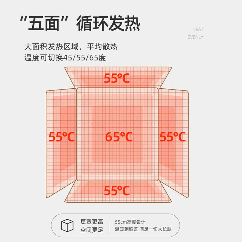 暖脚神器冬季三围办公室暖腿桌下腿部取暖器不脱鞋加热脚垫神器