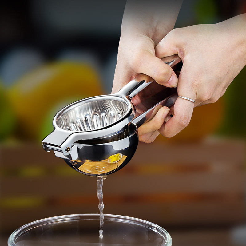 304不锈钢柠檬夹手动榨汁器橙子猕猴桃压汁机家用水蜜桃挤压器