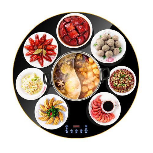 家用多功能带火锅饭菜保温板暖菜板热菜板加热神器电动餐桌转盘