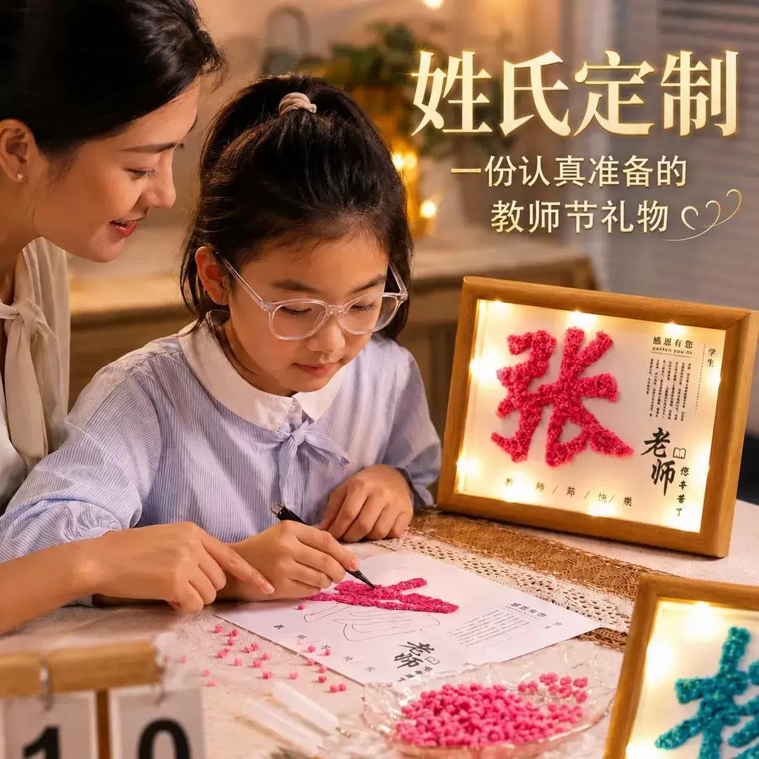 教师节送老师定制相框DIY材料包