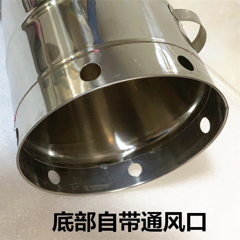 烧心壶不锈钢烧柴烧水炉火烧心穿心壶快壶户外烧柴炉茶水炉柴火炉