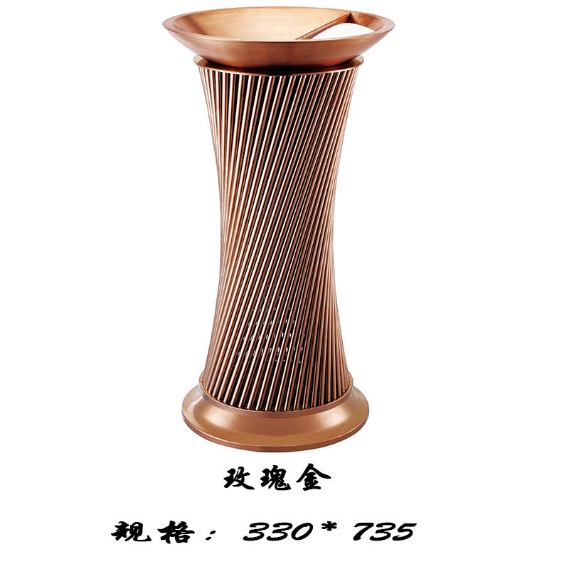 高档垃圾桶酒店用品大堂立式不锈钢电梯口宾馆大厅走廊带烟灰缸桶