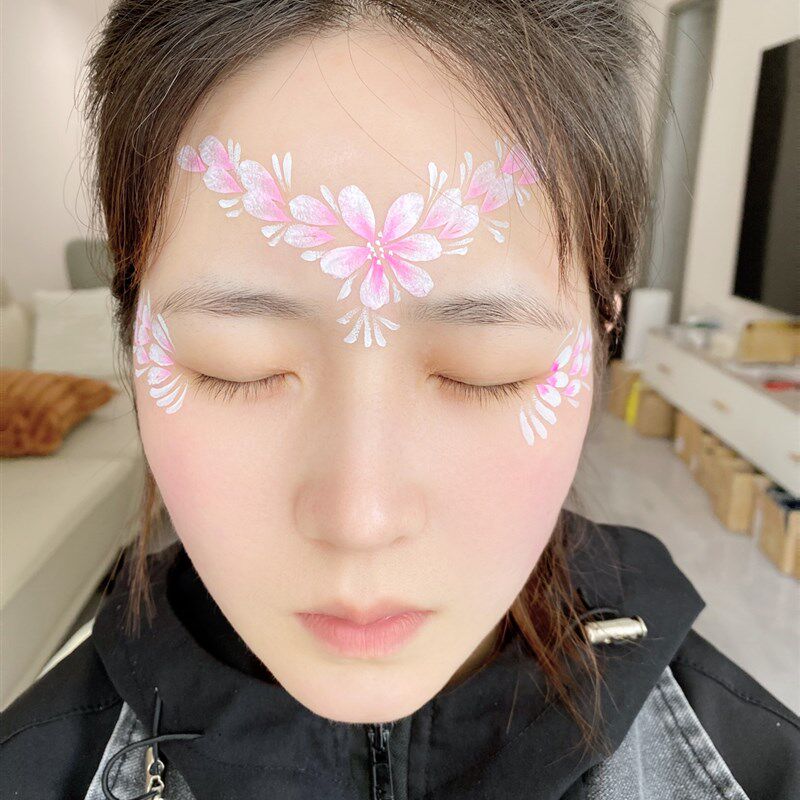 面部彩绘颜料面部彩绘笔面部彩绘模板儿童面部彩绘工具套装