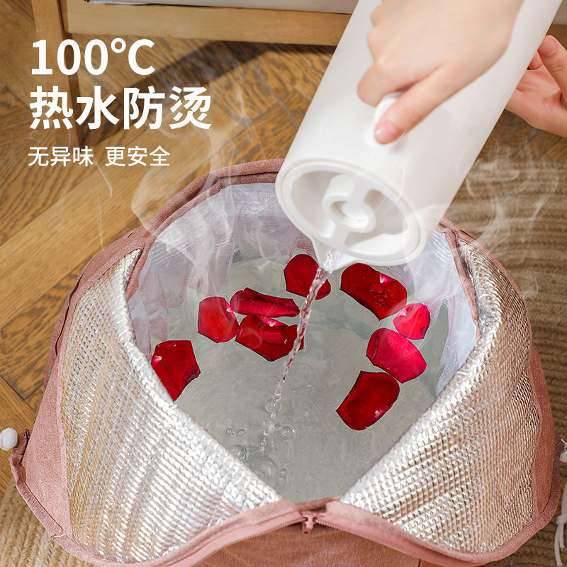 泡脚桶便携式家用泡脚袋子过小腿加高深蒸熏足浴桶保温宿舍可折叠