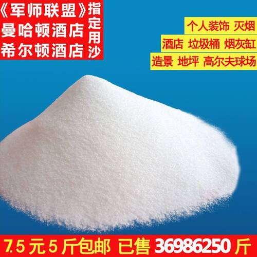 烟灰缸灭烟沙5斤纯白石英砂酒店垃圾桶枯山水造景儿童沙滩肌理画