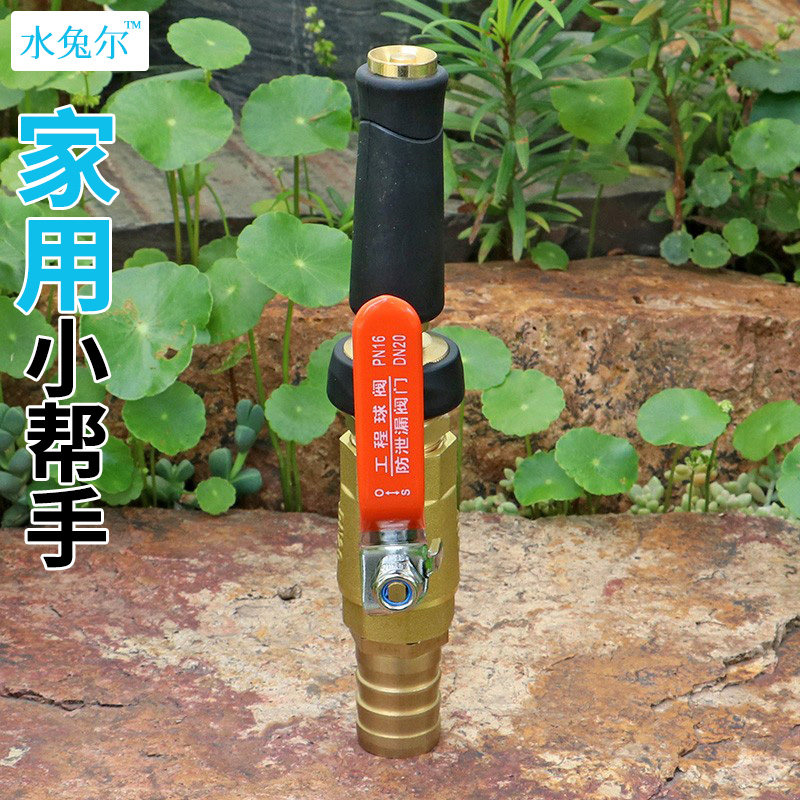 水兔尔家用阀门可调黄铜浇花浇水洗车洒水冲洗庭院水枪喷头浇花