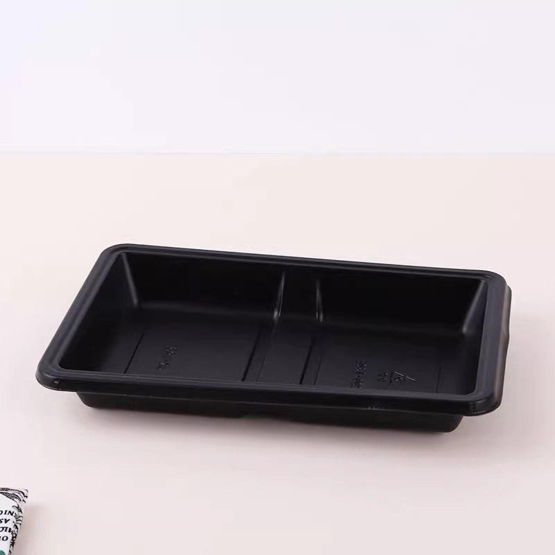 一次性托盘超市生鲜托盘黑色贴体包装盒真空保鲜托盘牛羊肉打包盒