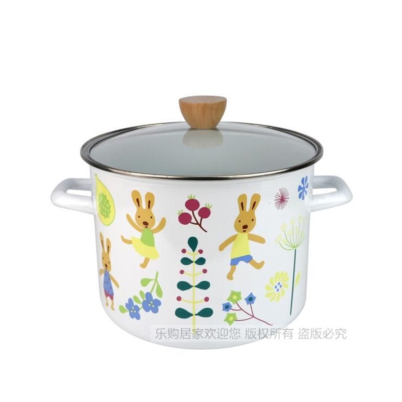精品搪瓷高桶 搪瓷汤锅 搪瓷锅 煮面锅 煎药锅 煲汤锅24CM /26CM
