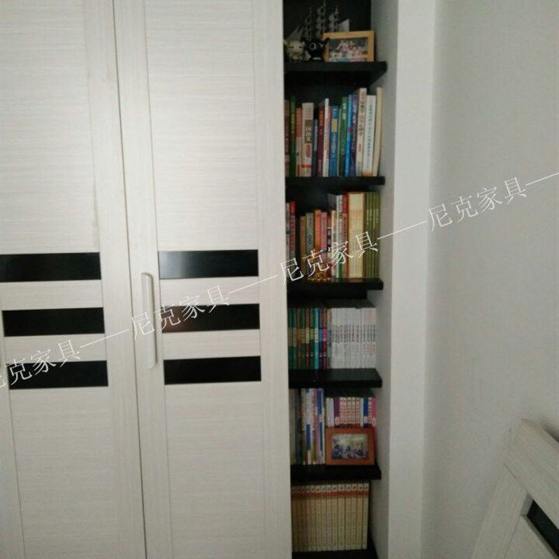 简约 定做格子墙面书架 墙上夹缝置物架 壁挂式装饰墙柜搁架拉克