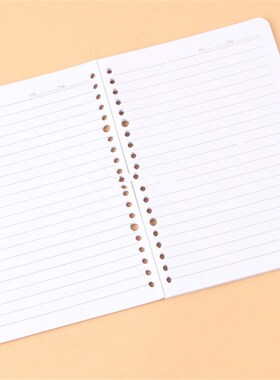 学生A5B5活页芯替换本子活页夹20孔26孔活页记事本笔记本黑色封面