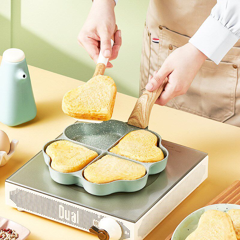 煎蛋神器爱心鸡蛋汉堡锅平底锅不粘锅家用煎锅早餐煎饼蛋堡煎蛋锅