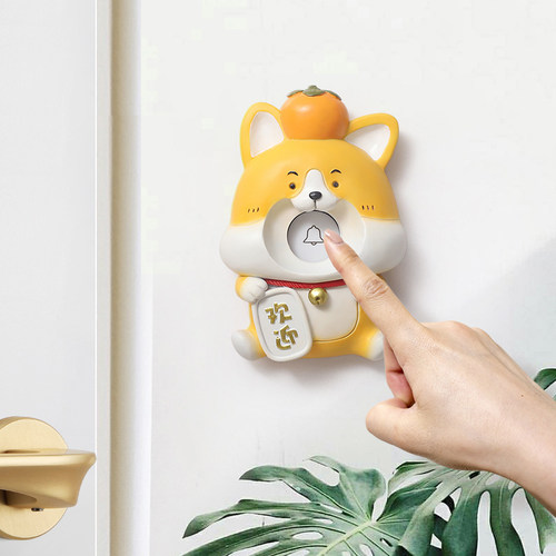创意狗猫咪卡通无线家用远距离电池门铃家居儿童房装饰免打孔呼叫