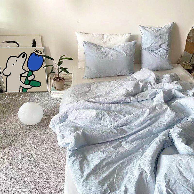 港画 小清新卡通画狗狗仿手绘油画小户型公寓组合动物背景墙挂画