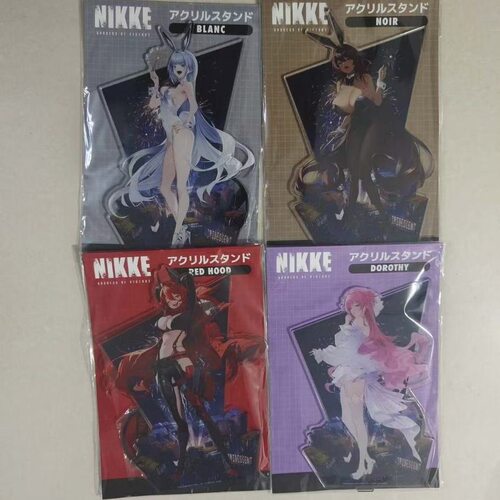 日版nikke胜利女神妮姬100万粉纪念立牌小红帽桃乐丝白兔黑兔原袋