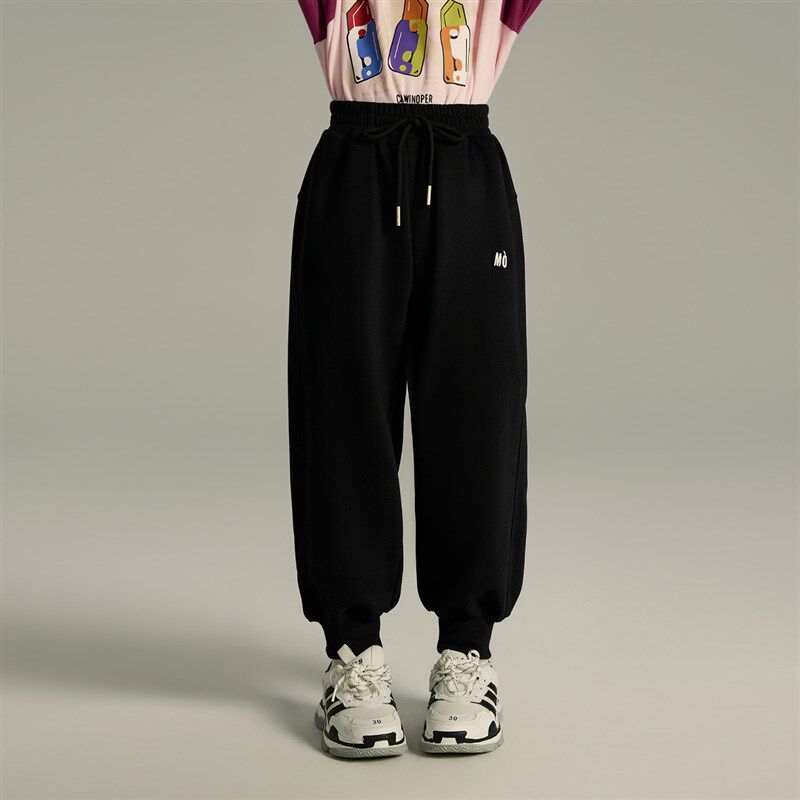 沫沫家童装裤子女童卫裤儿童休闲裤春秋款2024春季新款束脚长裤