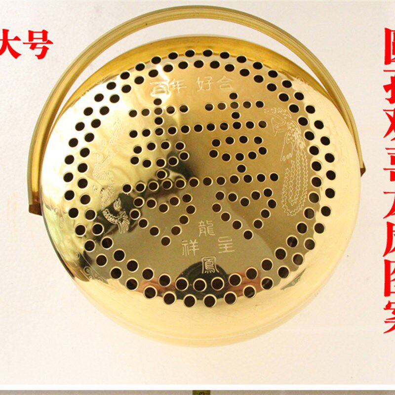 手工定制纯铜旺盆 铜火冲 火铳 铜手炉 暖手炉暖脚炉婚庆用品