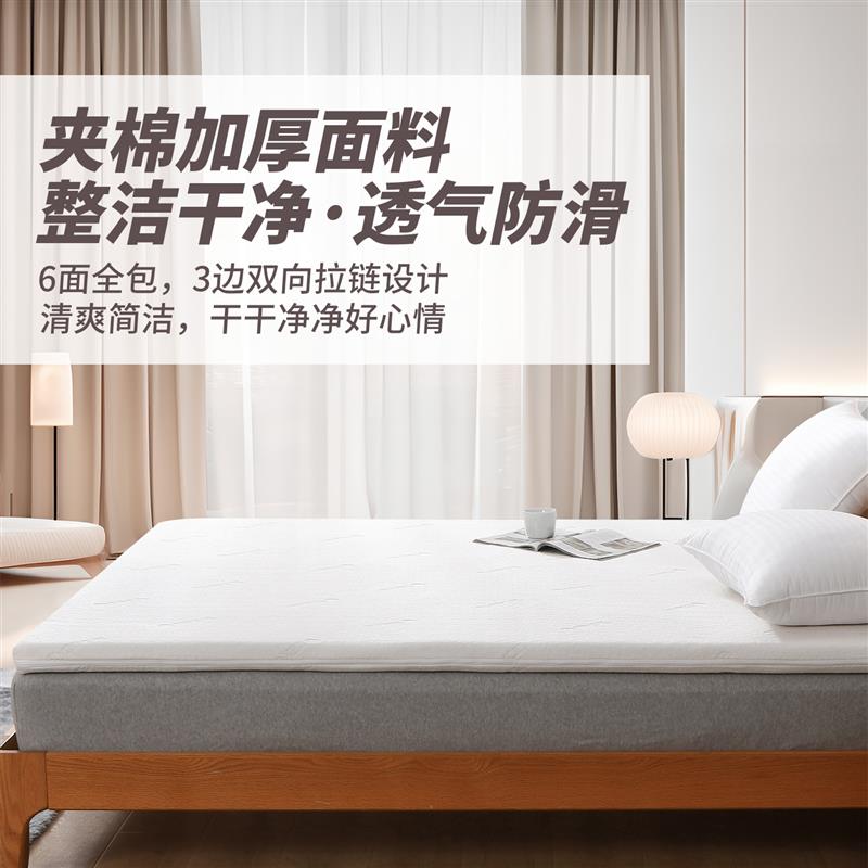 六面全包床笠单件乳胶床垫套床包拉链夹棉加厚防滑海绵棕垫套罩