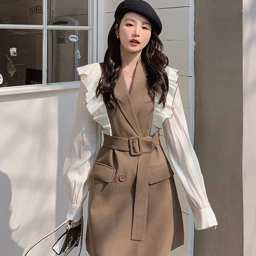 法式收腰设计感连衣裙女小个子2024秋新御姐轻熟风显瘦裙子1948