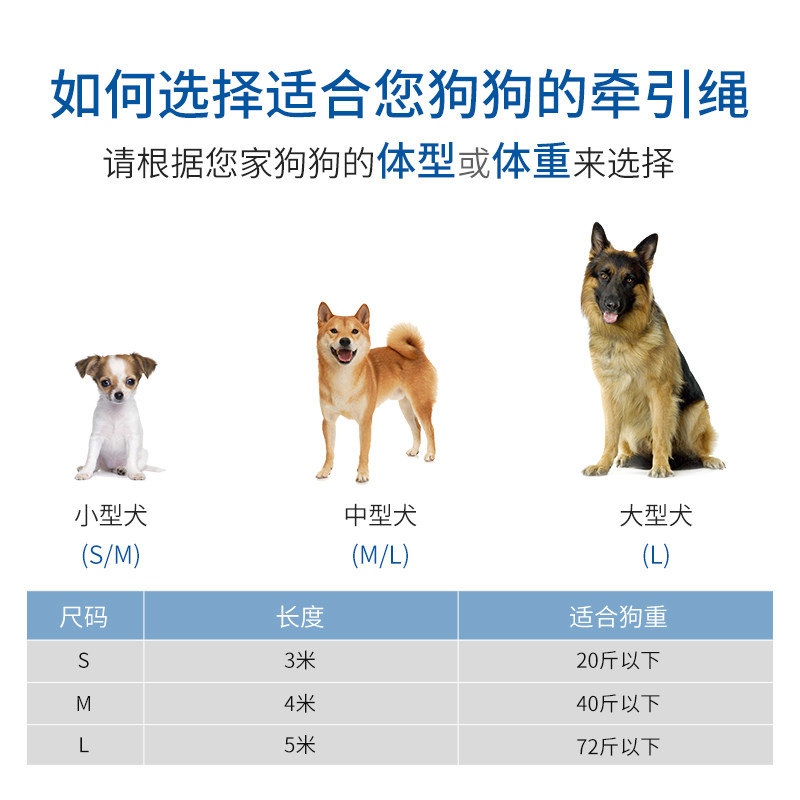 多尼斯狗狗牵引绳自动伸缩狗绳子中小型犬柴犬泰迪金毛宠物遛狗链