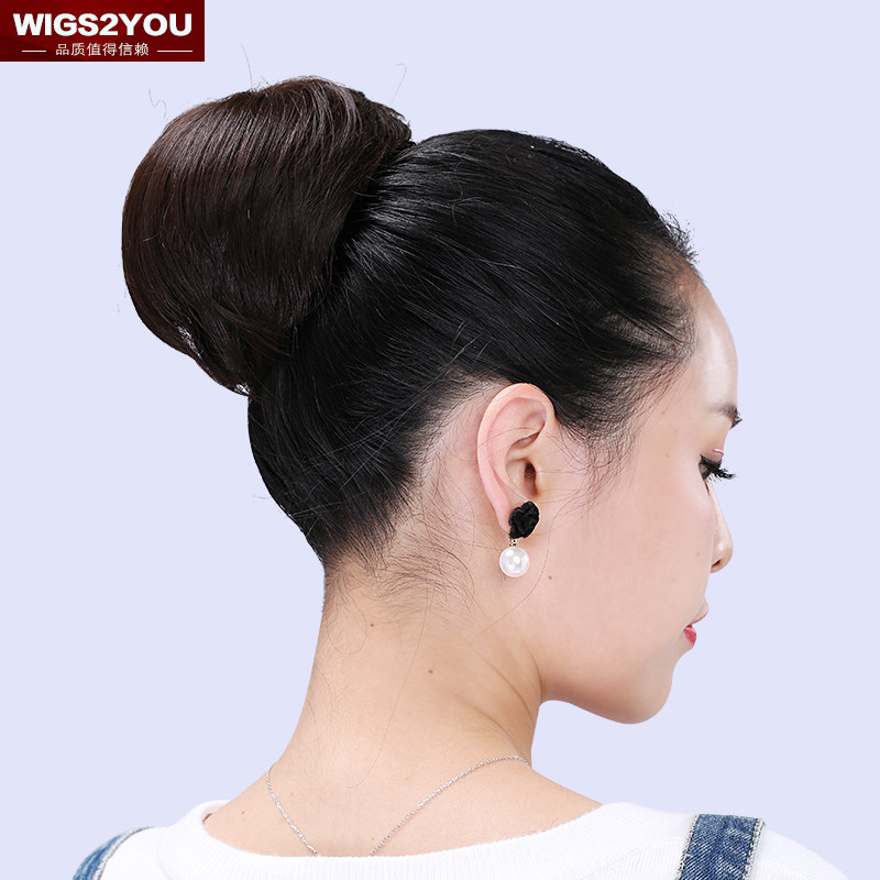 wigs2you 微卷丸子头发包假发包 盘发花苞头扣式道姑头发苞发圈女