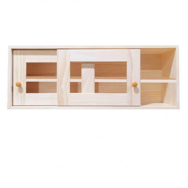 厨房推拉门全实木吊柜墙壁柜玻璃门木质阳台置物储物柜原木收纳柜