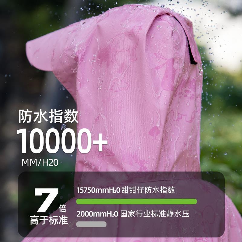 儿童雨衣小学生专用女孩全身防水新款带书包位男童中大童上学雨披