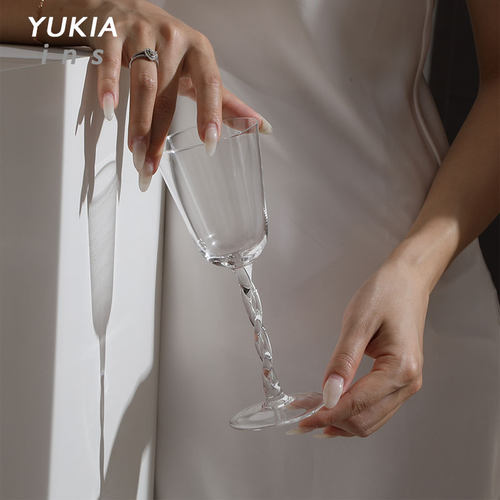 YUKI雪浅中古量子纠缠杯法式vintage香槟杯 甜品杯子水晶高脚杯