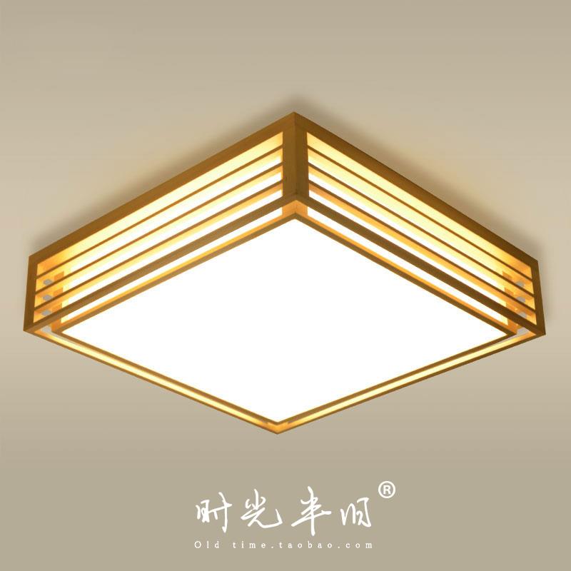 创意日式榻榻米LED灯北欧简约实木客餐厅阳台书房过道卧室吸顶灯