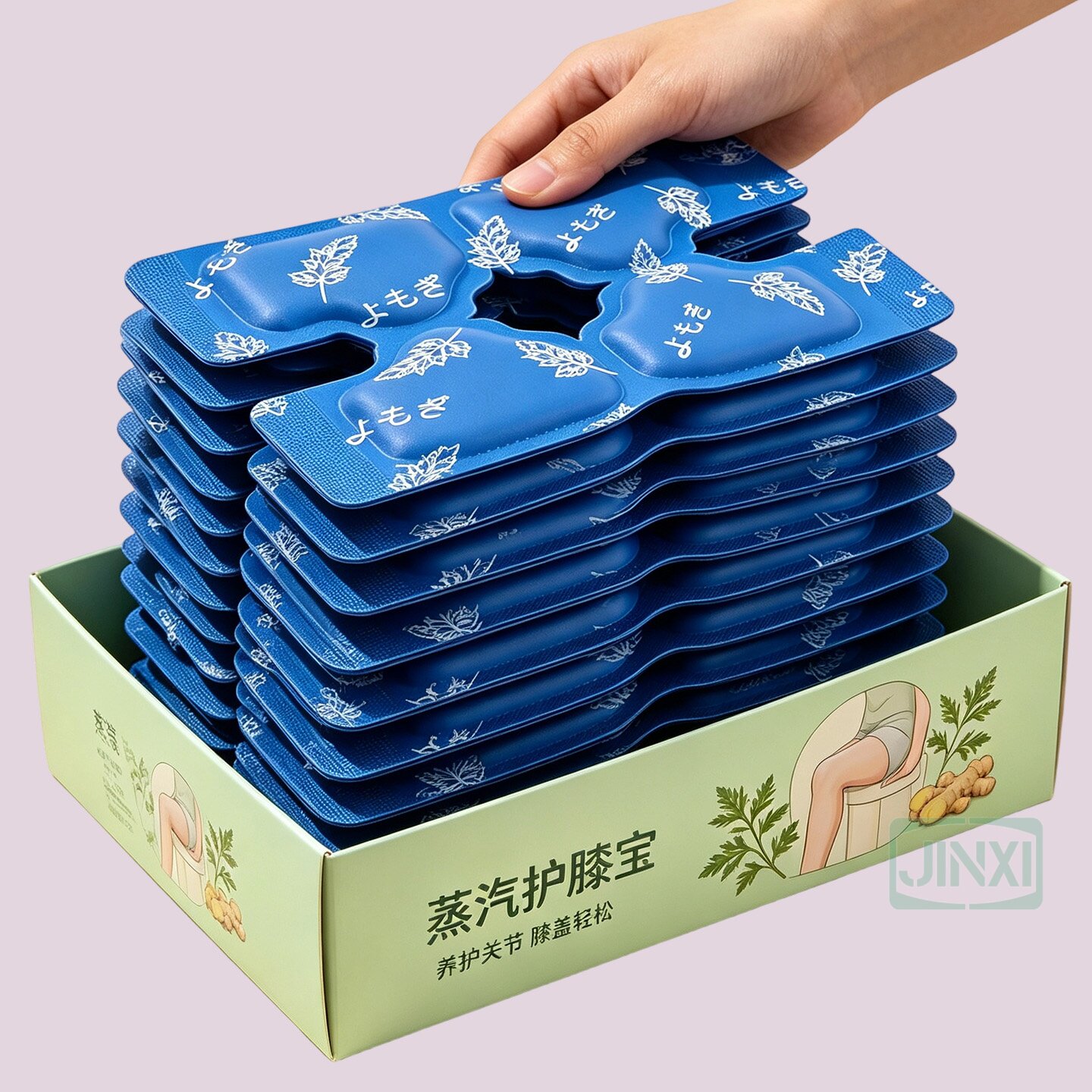 艾草蒸汽自发热暖膝贴老寒腿