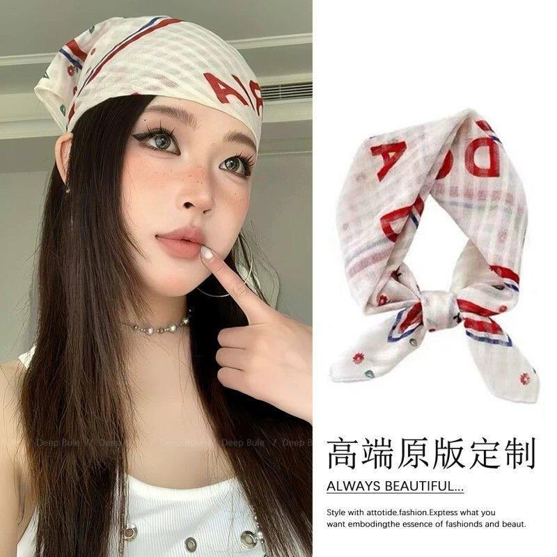 美式y2k千禧辣妹包头头巾三角巾嘻哈街头潮酷丝巾女2026新款发带