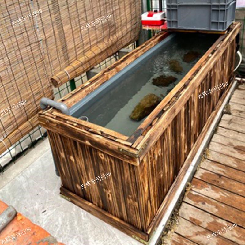 周转箱木框实外乌龟缸金鱼缸养龟房专用乌龟池别墅大型塑料PP水箱