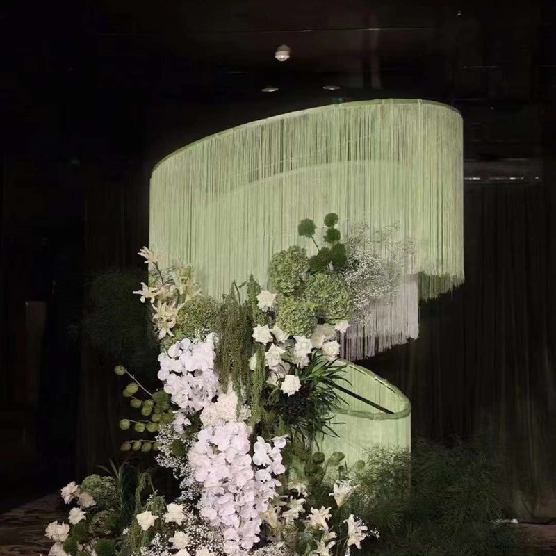 新款婚礼舞台道具亚克力水晶路引摆件地球珠吊顶路引婚礼堂道具