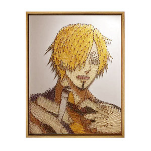 M线画创意手工钉子绕线画diy定制照片弦丝纱线画材料订做生日情侣