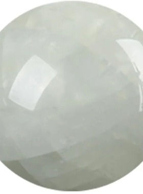 精品冰洲石天然夜光石球有求必应白色萤光超亮水晶家居夜明珠摆件