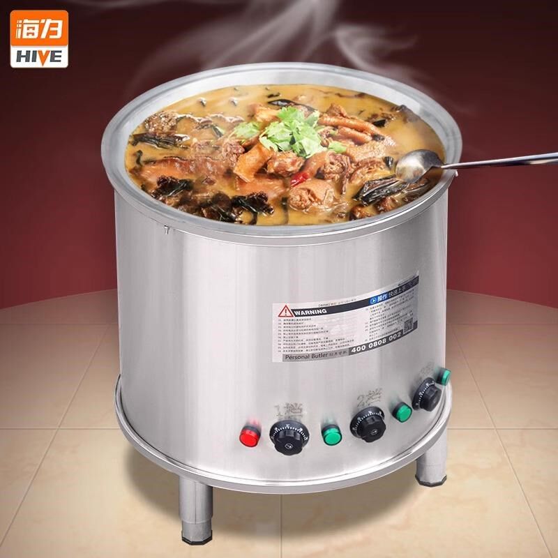电热大锅灶商用酒店食堂用工地电炒锅煮肉锅煲汤锅卤肉桶牛羊汤锅