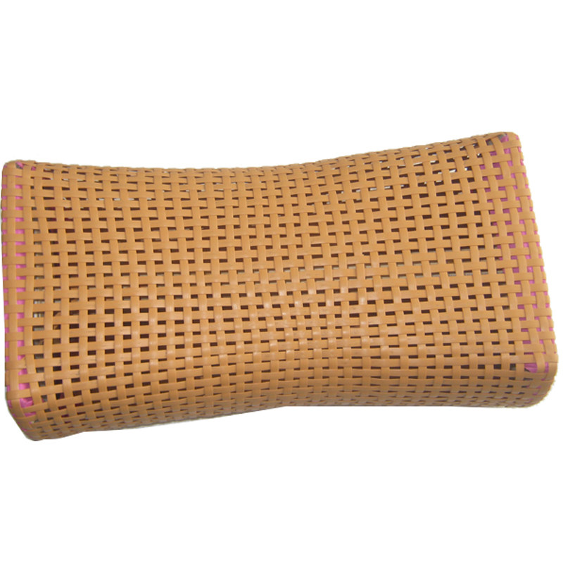 PE藤凉枕仿滕编枕夏季竹编单人男老人硬枕颈椎枕护颈椎睡觉专用单