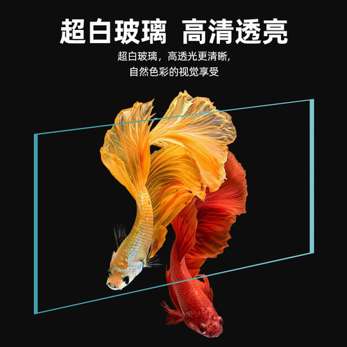 鱼缸超白玻璃造景观客厅小型中型桌面乌龟水族箱生态家用60水草40