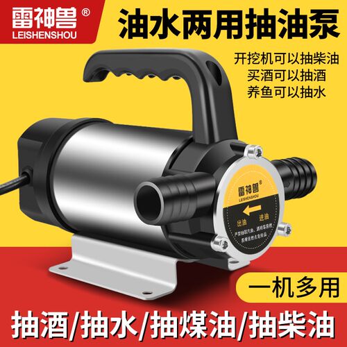 电动抽油泵12v24v220v柴油泵小型抽油机自吸泵抽水加油神器加油机