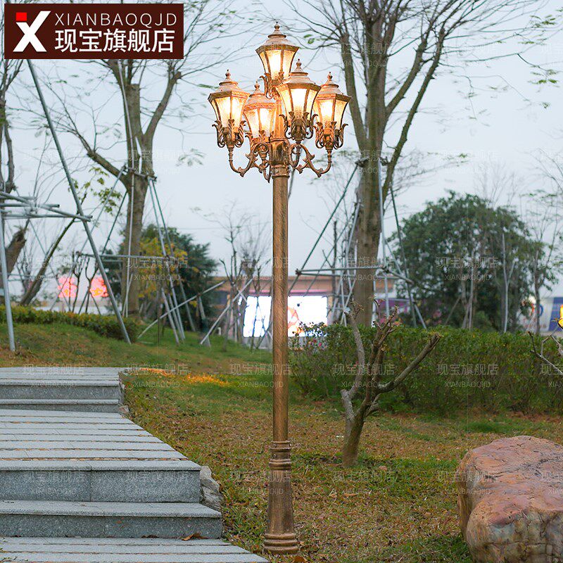 小区路灯欧式复古led户外防水景观灯室外别墅花园高杆草坪庭院灯